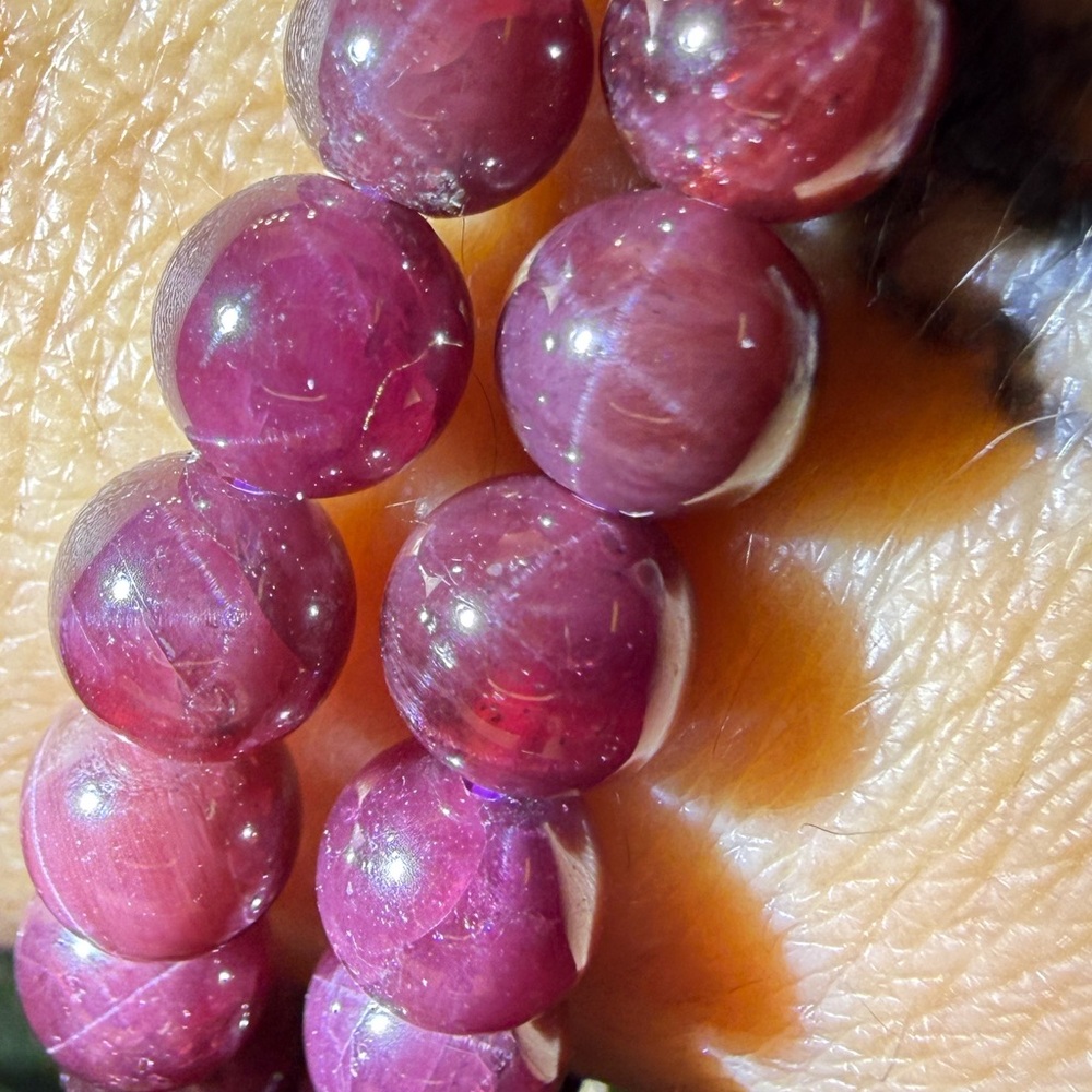 7mm Star Garnet Beaded Bracelet - Picture 3 of 7